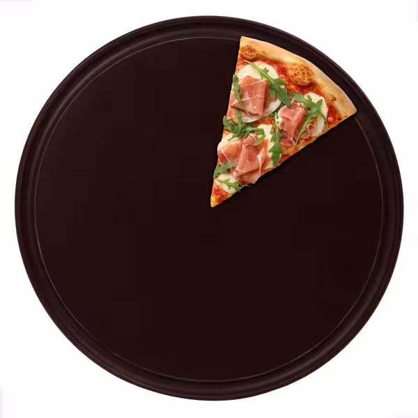(12 stuks) pizzabord - polyethyleen - Ø280mm - bruin