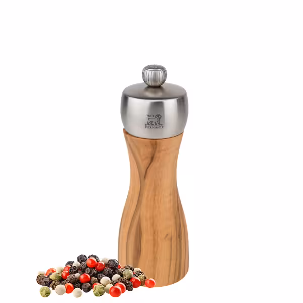 (6 Stück) PEUGEOT | FIDJI - Pfeffermühle - Olivenholz - Natur - Höhe: 150mm