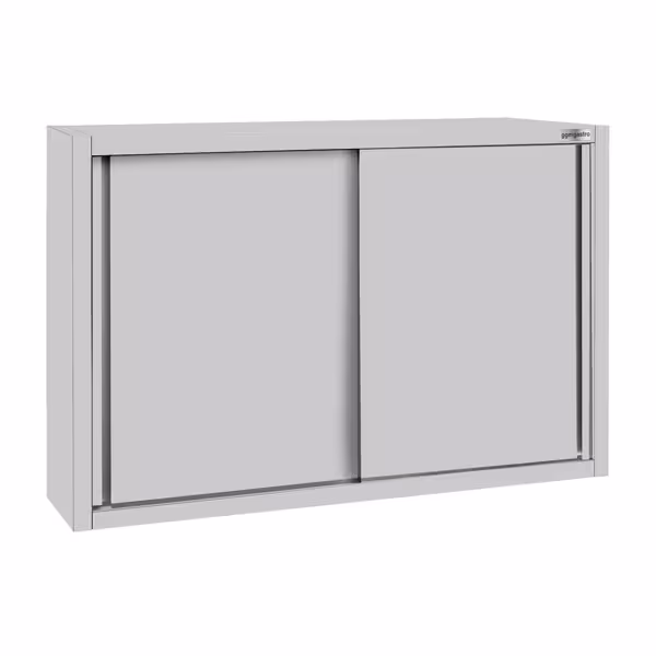 Stainless steel wall-mounted cupboard ECO - 1200x400mm - with sliding door 1000mm high