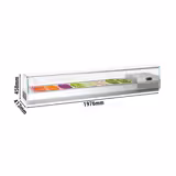 Countertop Prep Well / Refrigerated Topping Unit PREMIUM PLUS - 1976x413mm - 8x GN 1/3