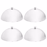 (4 Stück) Edelstahl Präsentationsdeckel / Cloche - Ø 305mm - poliert