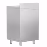 RVS Werkkast - voor koffiezetapparaat - 600x600mm - met 2 draaideuren - met achteropstand