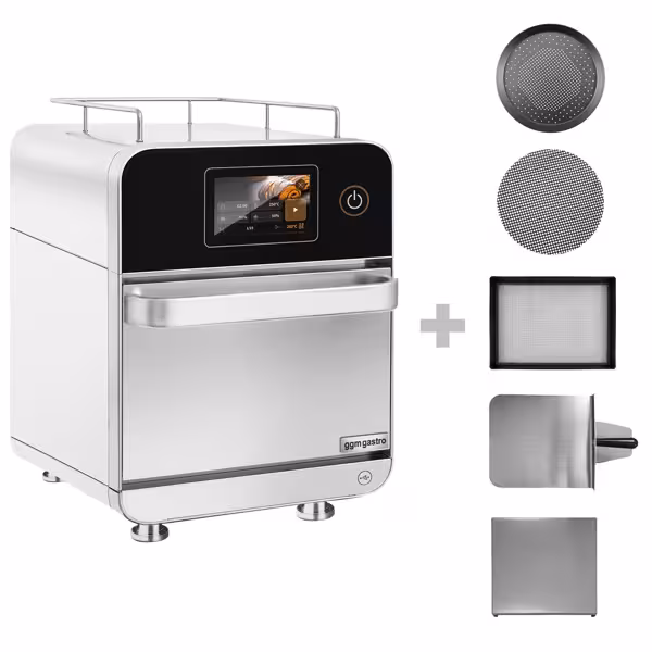 High speed oven - 3,5 kW - zilver - met hetelucht- en microgolf functie - 18 liter - 7-inch touchscreen