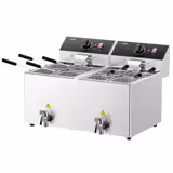 Cuiseur à pâtes électrique – 8 + 8 L – 6,5 kW – avec robinet de vidange – incl. 8 paniers