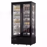 Panoramic Commercial Wine Fridge - Stainless Steel - Single Zone - 450L - max. 128 bottles