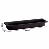 (6 pz) Bacinella GN in melamina GN 2/4 - ECO - nero - 3 L - Altezza: 65mm