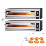 (2 komada) Električna peć za pizzu - 6+6x 35 cm (Širina) - Digitalno upravljanje 