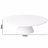 Plato de presentación - CASUAL - Melamina - Ø310mm - Blanco - redonda - Altura: 80mm