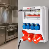 Verteilerkasten - 4x 230V, 2x 16A & 1x 32A Steckdosen