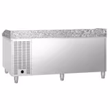 Banco pizza refrigerato ECO - 2000x800mm - con 3 porte - piano in granito