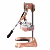 Heavy Duty Lever Citrus Press - Soft-Grip Handles - with 3 Perforated Plates - Bronze - Stainless Steel - Aluminium