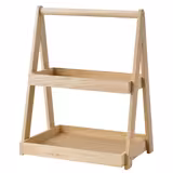 Etagere / Buffet Stand - VALO - Oak - Brown - square - Height: 445mm - with 2 shelves - suitable for GN 1/2 & GN 1/3