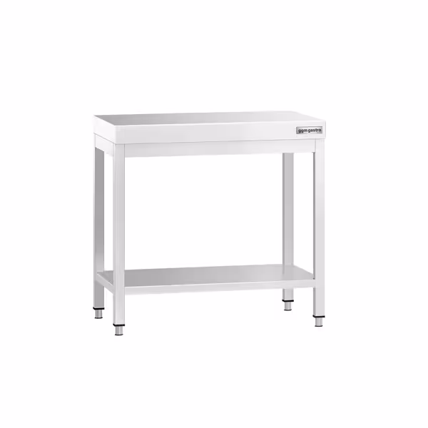 Çalışma Tezgahı - Paslanmaz Çelik PREMIUM - 700x700mm - Alt Raflı, Sırtsız