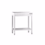 Edelstahl Arbeitstisch PREMIUM - 700x700mm - mit Grundboden