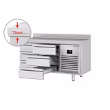 Koelwerkbank PREMIUM PLUS - 1468x700mm - met 6 laden - opstand