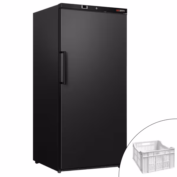 Congelator orizontal ECO – 600 litri – cu 1 ușă și 11 coșuri – interiorul ușii din plastic – negru