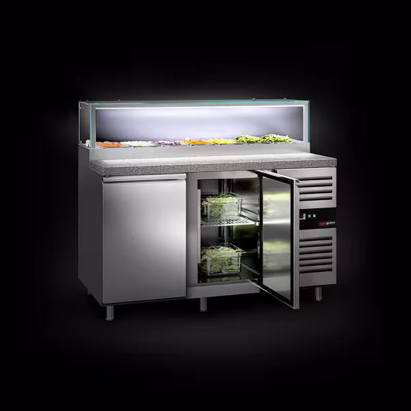 ثلاجة تحضير سلطات PREMIUM - 1510 mm - 2 باب - لـ 7x GN 1/3