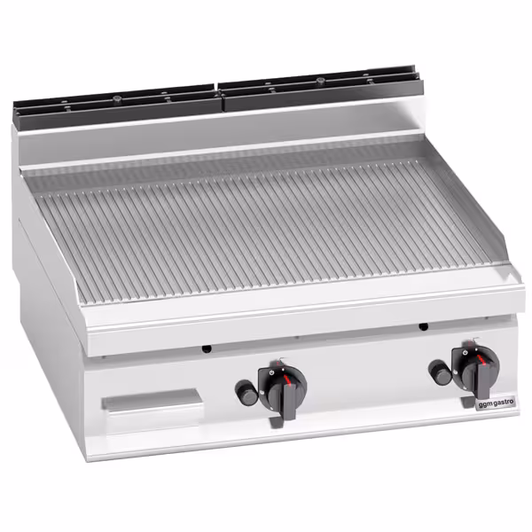 Gasbakplaat - 13,8kW - Geribbeld - Bakoppervlak: 795x500mm