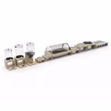 Glacière – BRIDGE – 635 × 425 mm – incl. support en bois, récipient en plastique, plateau en mélamine, accumulateur de froid & couvercle roll-top