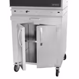 Forno a brace / Forno a carbone - 920mm - con ripiano griglia e base armadiata - con 1 cassetti raccogli-cenere - 2 griglie
