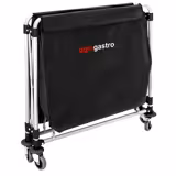 Carrello portabiancheria - pieghevole - 300L - telaio in alluminio - Nero