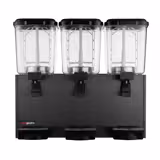 Commercial Cold Drinks Dispenser - 3x polycarbonate tanks with tap & paddle agitation - 3x 18 Litres - 700W - Black - incl. drip tray
