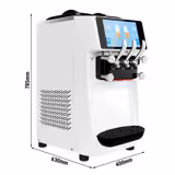 Softijsmachine - 2 smaken + mix - 30-32kg/u - Luchtgekoeld - 2,68kW 230V - Touchscreen - Tafelmodel