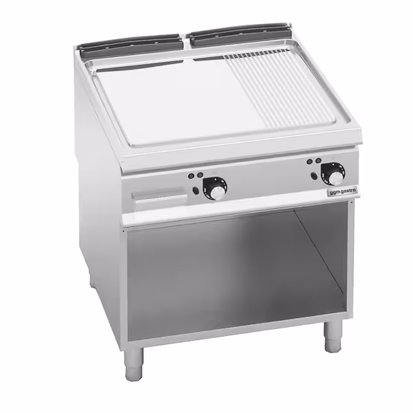 Commercial Electric Griddle - 13.2kW - Smooth/Ribbed Plate (half & half) - on Stand