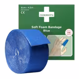 Dispenser de plasturi cu bandă adezivă albastră – cu trei role de rezervă