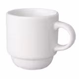 (6 szt.) BUDGETLINE - Filiżanka do kawy [Mammoet] - 14cl - Biały - Porcelana - sztaplowana