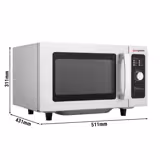 Kuchenka mikrofalowa gastronomiczna - 25L - 1000W - Manualne