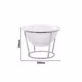 Support buffet - Chrome - rond - Ø280mm - Hauteur:200mm - incl. 1 Coupelle en mélamine