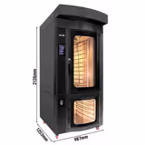 Roterende heteluchtoven op gas voor bakkerij - Touch - 10x EN 60x40 - met rijskast & wassysteem