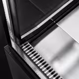 Koelvitrine - 1580x910mm - 230 liter - kleur zwart - dubbel glas