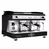WEGA | Pegaso Plus – Machine à expresso à porte-filtre – 2 groupes – 3,7 kW – avec mousseurs à lait & eau chaude – Noir
