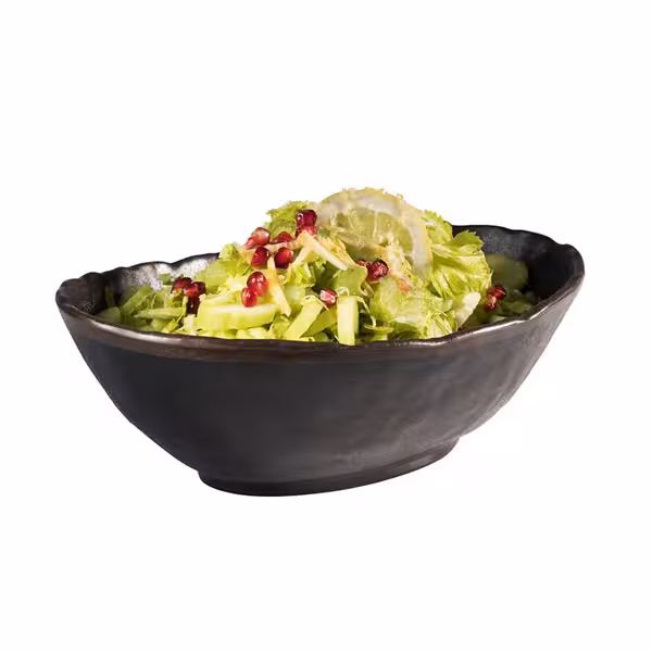 (6 stuks) Schaal - MARONE - Melamine - 1,4L - 275x190mm - stapelbaar - Zwart/Bruin