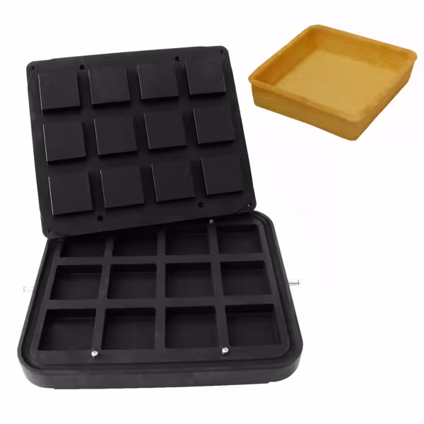 Platten für Tartelette-Maschine TMPIC - Form: 12x Quadratisch - 72x72mm