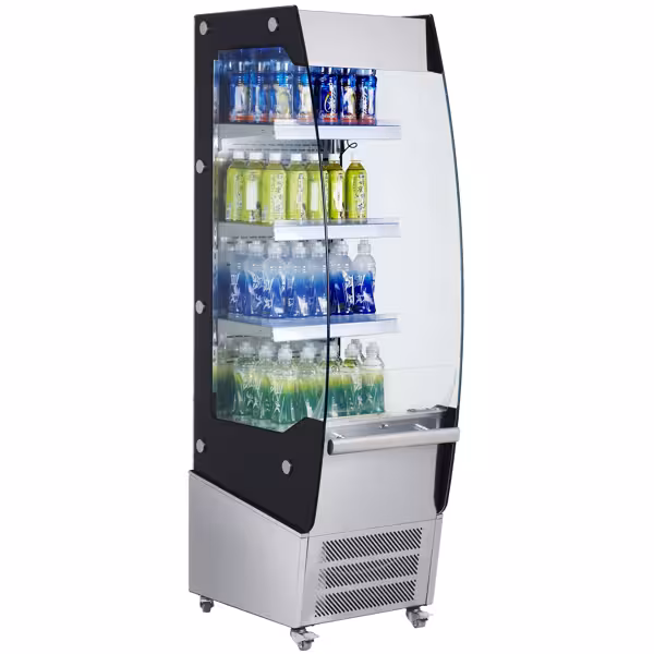 Murale Refrigerato Professionale - 494mm - 220l - +2°/+10°C - con 3 ripiani - tenda notte