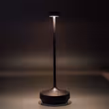 (4 pcs) LED Table Lamp - NISSRIN MICRO - Rechargeable - Cordless - 3-step dimmable - Ø80mm - Black - with Charging Dock