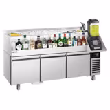 Table réfrigérée de bar pour cocktails et boissons - 1600 mm - 235 litres - 3 tiroirs & prise 230 V
