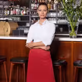 (6 pieces) KARLOWSKY | Basic Bistro Waist Apron – 100×75 cm - Raspberry