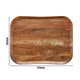 (12 stuks) CAMBRO | CENTURY™ - Glasvezel dienblad - GN 1/2 - Bruin eiken houteffect - Glad