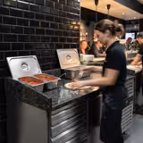 Commercial Pizza Prep Counter - Granite Top PREMIUM - 1500x800mm - with 1 doors & 7 drawers