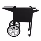 Machine à pop-corn professionnelle avec chariot - 1,46kW - 5kg/h - avec 1 marmite - Noir