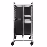 In acciaio inox Carrello portavassoi - per 30 vassoi GN 1/1 (530x325mm) - con ruote girevoli (2 con freno)