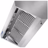 Wandafzuigkap RVS - 700mm diep - 2200mm - met motor - met 4 labyrintfilters en verlichting - snelheidsregelaar vereist (extern) - 1350m³/u