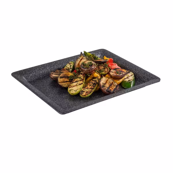 (6 Stück) GN-Tablett 1/2 - FROSTFIRE - Aluminium - Höhe: 30mm - Grau