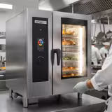 Gas Commercial Combi Oven - Touchscreen Controls - 10x GN 1/1 - incl. Automatic washing system, Core temperature probe, Boiler-based steam generator & Inner rack