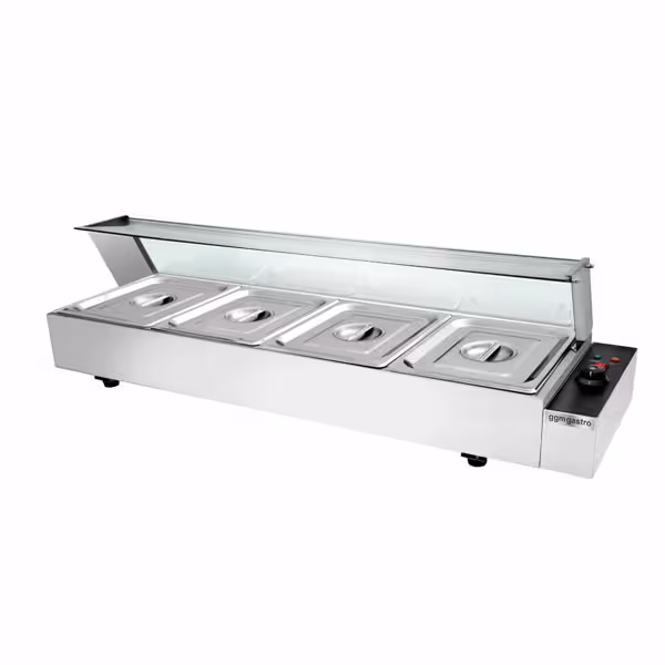 Elektrikli Set Üstü Benmari - 4x GN 1/2 - 1,50 kW - Cam siperlikli