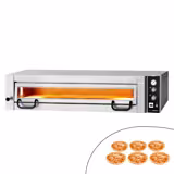 Electric Deck Pizza Oven - Single Deck - Refractory Stone Deck - 6 x Ø 34cm (13.4") - Mechanical Controls - up to 450°C